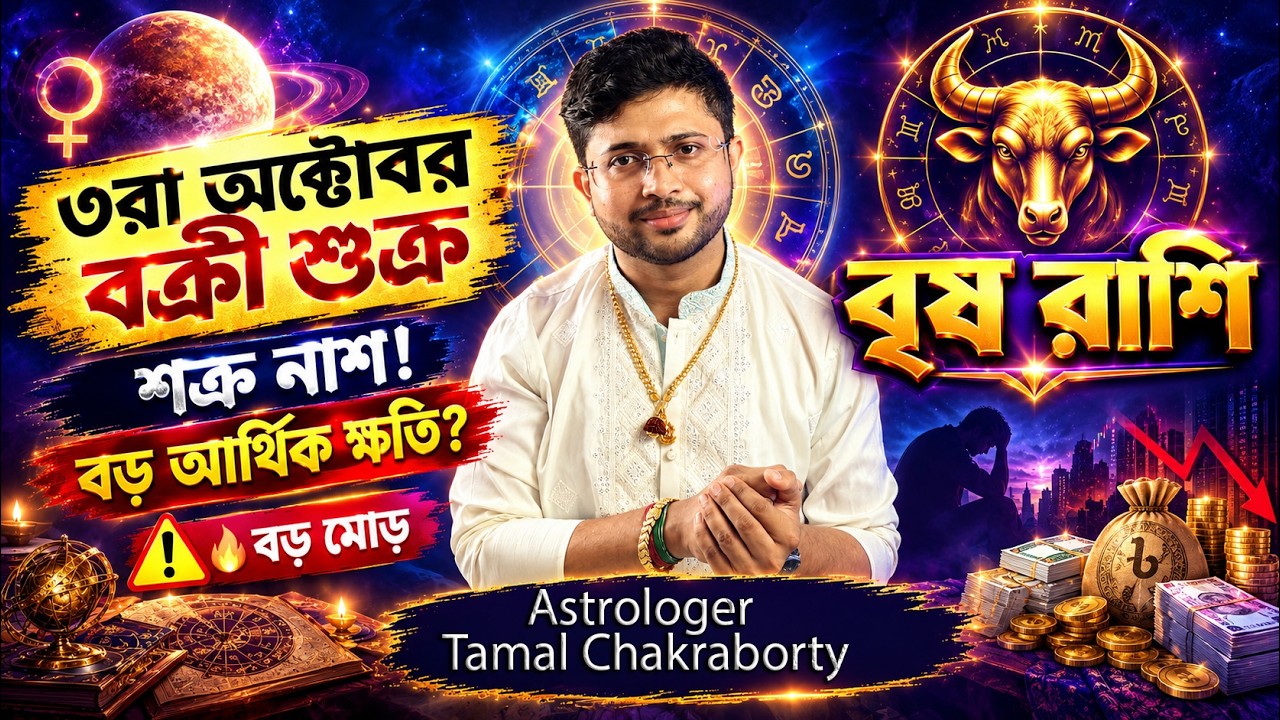 বৃষ রাশি: ৩রা অক্টোবর স্বক্ষেত্রের লগ্নপতি বক্রী! কর্মক্ষেত্রে শত্রুনাশ বনাম ব্যয়ের বড় ধাক্কা! ♉