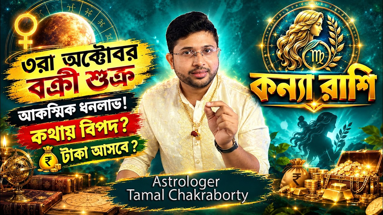 কন্যা রাশি: ৩রা অক্টোবর থেকে বক্রী শুক্র! দ্বিতীয় ভাবে ধনযোগ নাকি কথা দিয়ে বিপদে পড়ার ফাঁদ? ♍