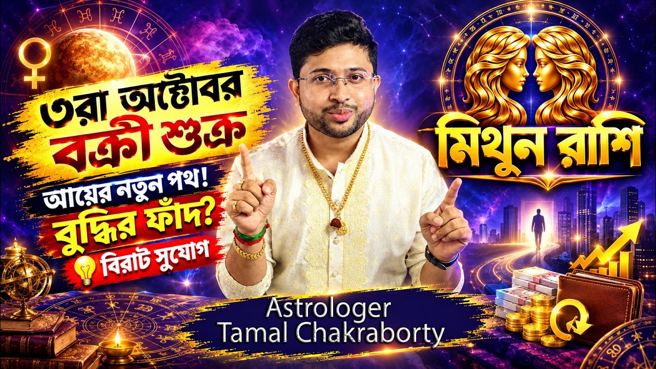 মিথুন রাশি:৩রা অক্টোবর থেকে বক্রীশুক্র! বুদ্ধির ভুলে আর্থিক ক্ষতি নাকি ক্রিয়েটিভ ক্যারিয়ারে উত্থান?